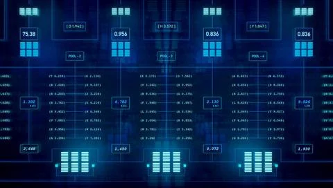 Node tree, digital switch board in the industry. Node tree. Digital switc... Stock-Fotos