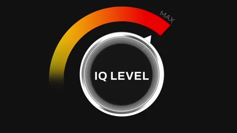 Node turning full and showing maximum IQ level with glowing bar, 4k animation Video stock 295456199