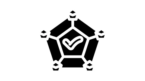 Node validator decentralized application glyph icon animation Stock Footage 326735284