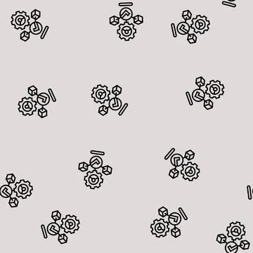 Node validator decentralized application line seamless pattern Stock Illustration
