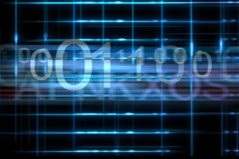 Nodes and binary code Stock-Footage 98286