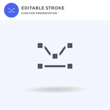 Nodes icon vector, filled flat sign, solid pictogram isolated on white, logo  Stock Illustration