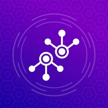 Nodes icon for web and apps Illustrazione stock