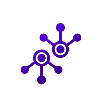 Nodes icon on white, vector Stock Illustration