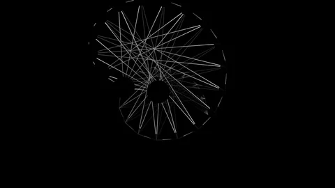 Nodes motion graphics in black background for science and medical videos Video stock 115760583