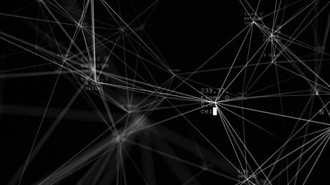 Nodes in the neural network process the information. Seamless loop. Stock Footage 238965995