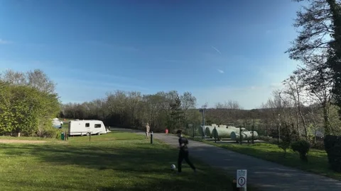 Nodes Point Holiday Park Timelapse Pan Stock Footage 342218555