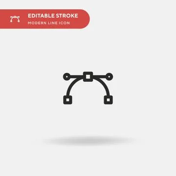 Nodes Simple vector icon. Illustration symbol design template for web mobile  Illustrazione stock