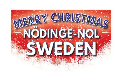 NODINGE NOL SWEDEN   Merry Christmas greeting card Stock Illustration