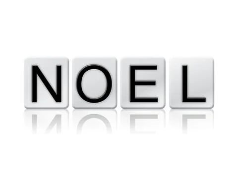 Noel Isolated Tiled Letters Concept and Theme Stock Illustration