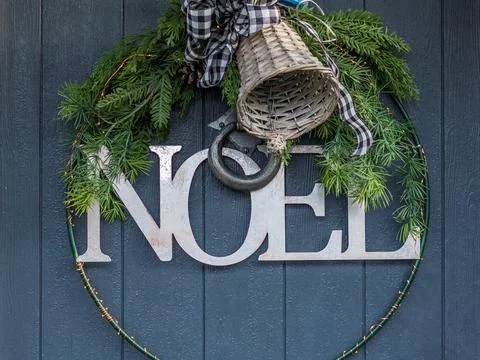 A noel wreath Stock Photos