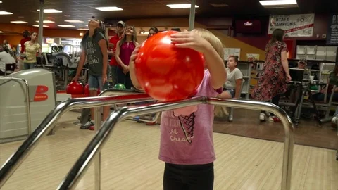 Noelle Funny Bowling Stock Footage 79673986