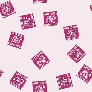 Nofollow seo glyph seamless pattern Stock Illustration