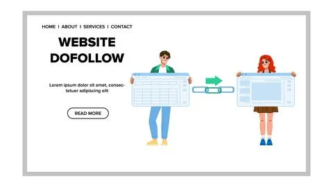 Nofollow website dofollow vector 스톡 일러스트