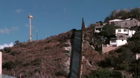 Nogales Mexico border wall Stock Footage 21330571
