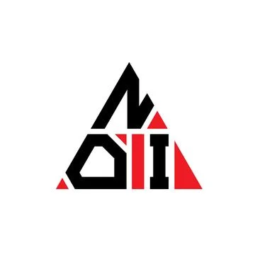 NOI triangle letter logo design with triangle shape. NOI triangle logo desi.. Stock Illustration