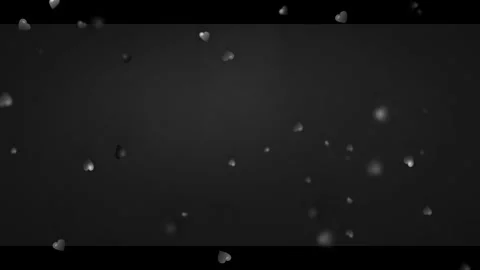 Noir Black Hearts Floating Seamless Loop 4K Motion Background Stock-Footage 345410695