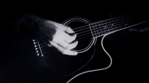 Noir guitar Full HD Stock Footage 1042386