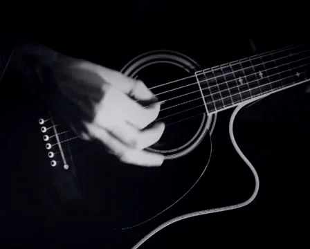 Noir guitar PAL Stock Footage 1042336