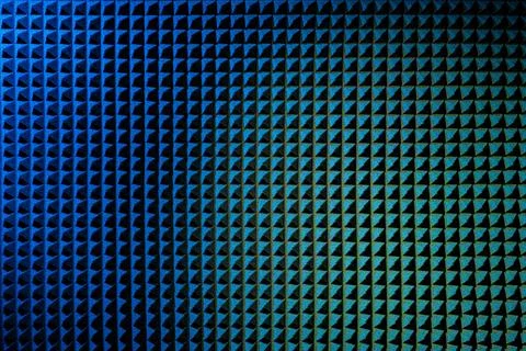 Noise cancelling wall of pyramid polyurethane foam pattern texture. Blue an.. イラスト素材