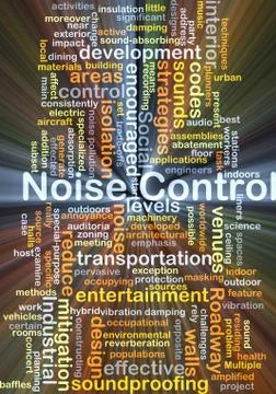 Noise control background concept glowing 스톡 일러스트