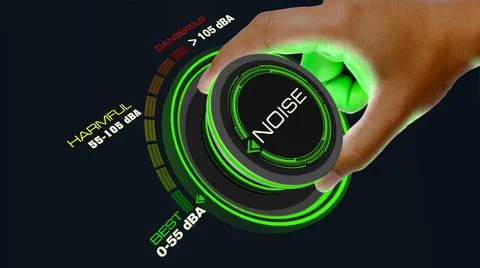 Noise Control Concept Illustrazione stock