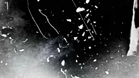 Noise, dust and grain on old damaged film surface. Dynamic film rolling effect Stock Footage 190115452