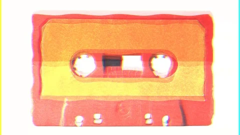 Noise fx Cassette light red orange vivid Stock Footage 100671277