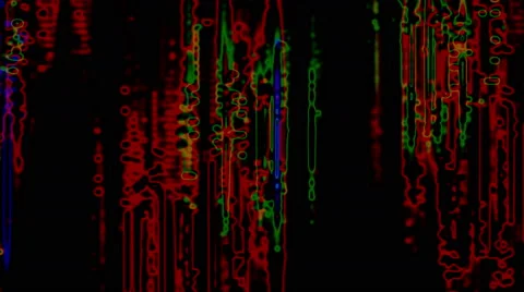 Noise Glitch Abstract Flowing Down Particles Loop Background Stock Footage 63779862