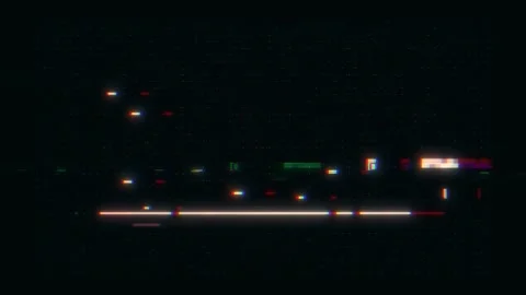 Noise Glitch Screen Cyber security, Computer Hack Visual Effect Stock Footage 285380951