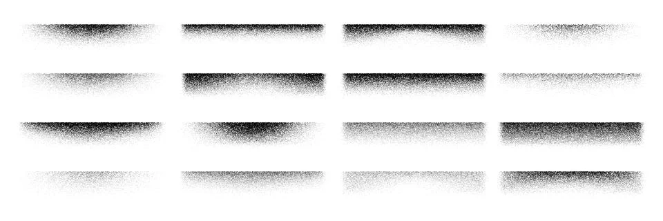 Noise grain edge shadows of gradient stipple dots Stock Illustration
