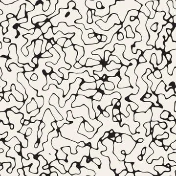 Noise Grunge Abstract Texture. Vector Seamless Black And White Pattern. Stock Illustration