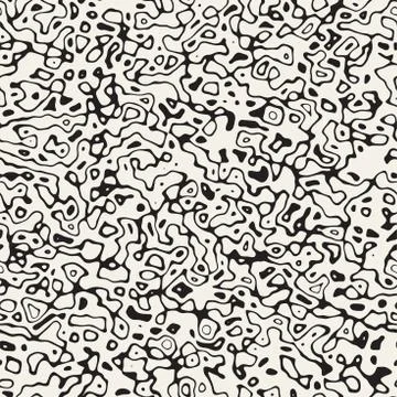 Noise Grunge Abstract Texture. Vector Seamless Black And White Pattern. イラスト素材
