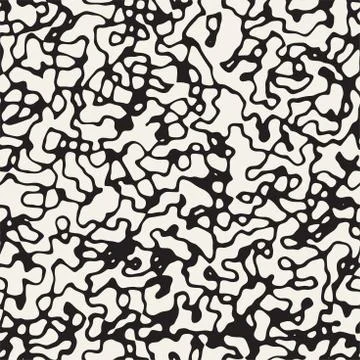 Noise Grunge Abstract Texture. Vector Seamless Black And White Pattern. Stock Illustration