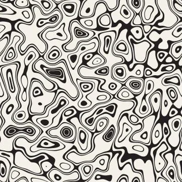 Noise Grunge Abstract Texture. Vector Seamless Black And White Pattern. Stock Illustration