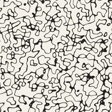 Noise Grunge Abstract Texture. Vector Seamless Black And White Pattern. Illustrazione stock