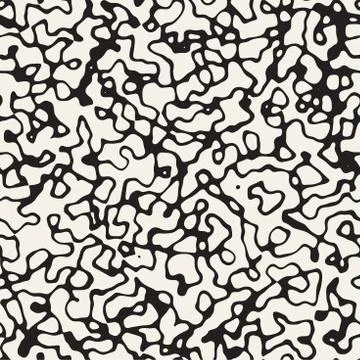 Noise Grunge Abstract Texture. Vector Seamless Black And White Pattern. 库存插图