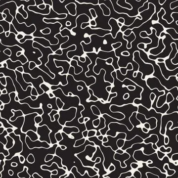 Noise Grunge Abstract Texture. Vector Seamless Black And White Pattern. Stock Illustration