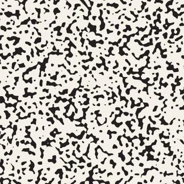 Noise Grunge Abstract Texture. Vector Seamless Black And White Pattern. Stock Illustration
