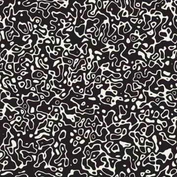 Noise Grunge Abstract Texture. Vector Seamless Black And White Pattern. 库存插图