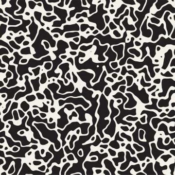 Noise Grunge Abstract Texture. Vector Seamless Black And White Pattern. Stock Illustration