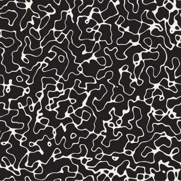 Noise Grunge Abstract Texture. Vector Seamless Black And White Pattern. Stock Illustration