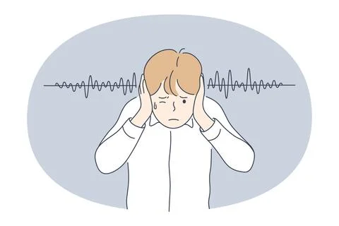 Noise, Loudness concept Illustrazione stock