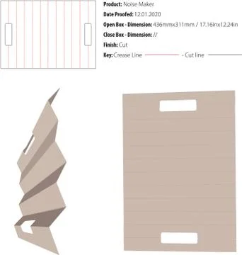 Noise Maker structural design die cut vector-eps Stock Illustration