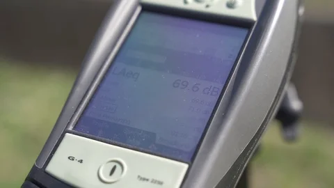 Noise measurement somewhere Stock Footage 127089883