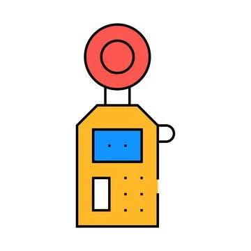 Noise meter measuring device icon color illustration Illustrazione stock