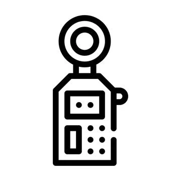 Noise meter measuring device line icon vector illustration Stock Illustration