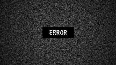 Noise old TV screen with Error sign Stock Footage 314651251
