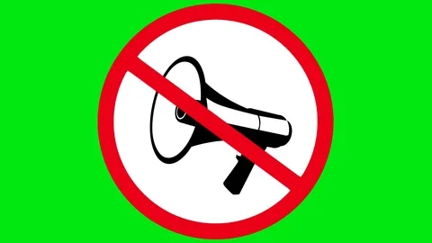 The noise is prohibited.animated video Video stock 77350492