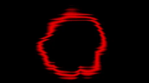 Noise red circle animation on black background. Ribbed Textured The glass Stock Footage 339294377